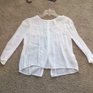 Forever 21 White See Through Blouse